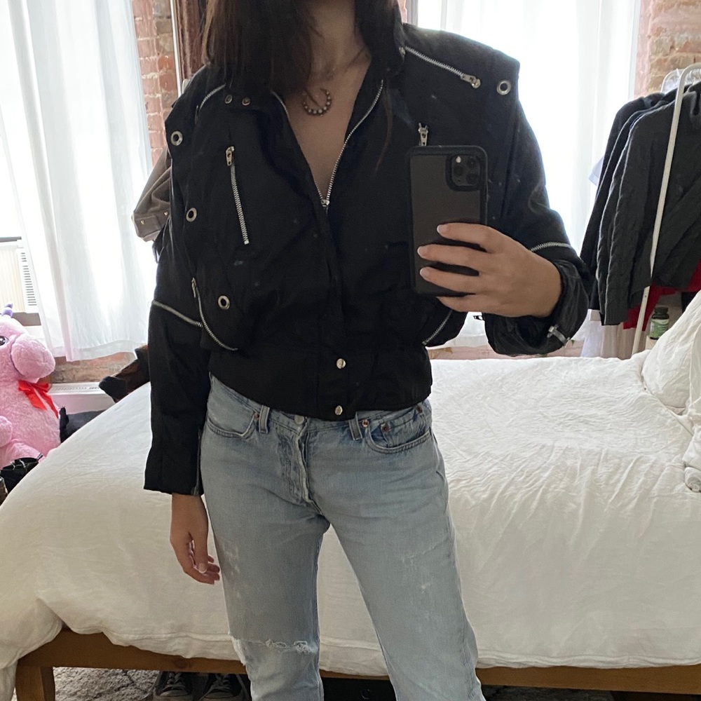 Nylon Moto Jacket